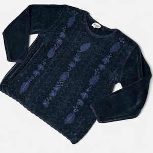 Vintage 90d Sweeter, Whimsigoth, Navy Blue, Size Small